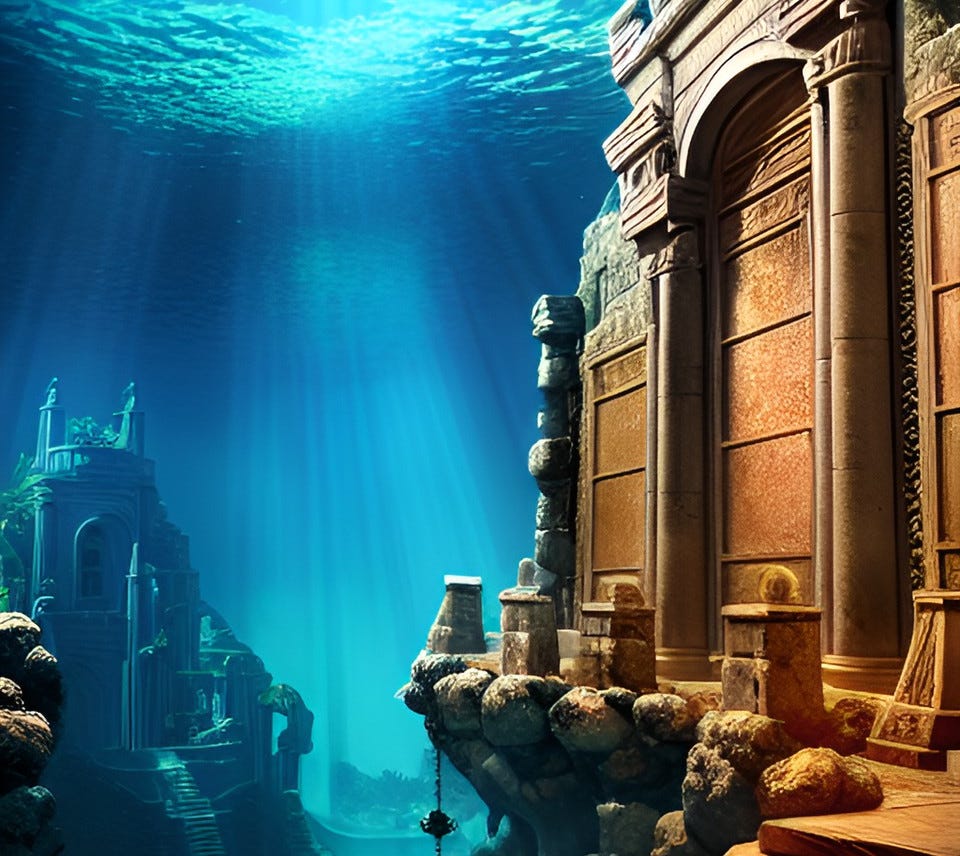Artist's rendition of the lost city of Atlantis