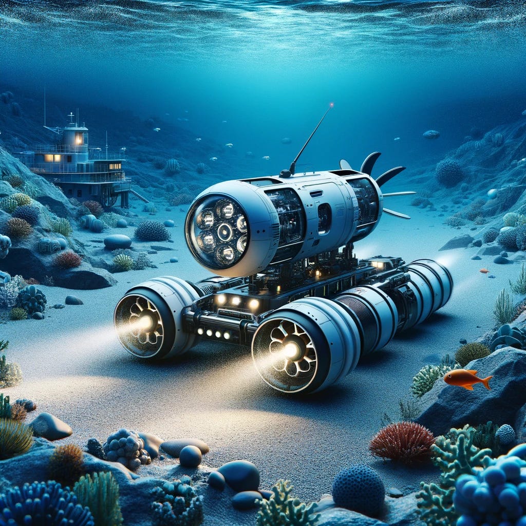 Underwater Vehicle with Front-rear Distributed Drive