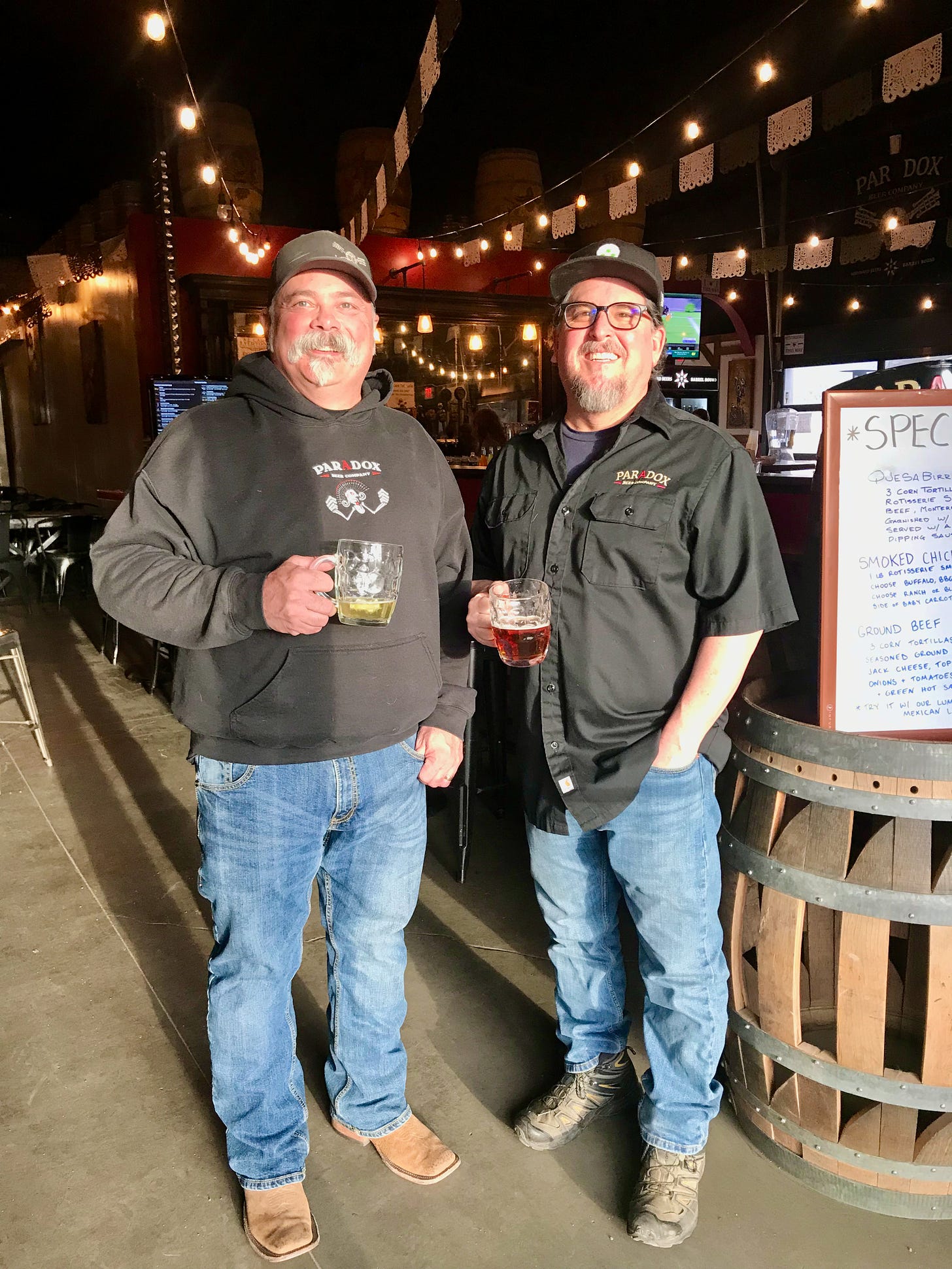 Brian Horton and Jeff Aragon brewers chefs at Paradox Beer Company