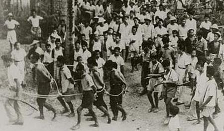 Indonesian leftists being herded off to public execution. [Source: Unknown]