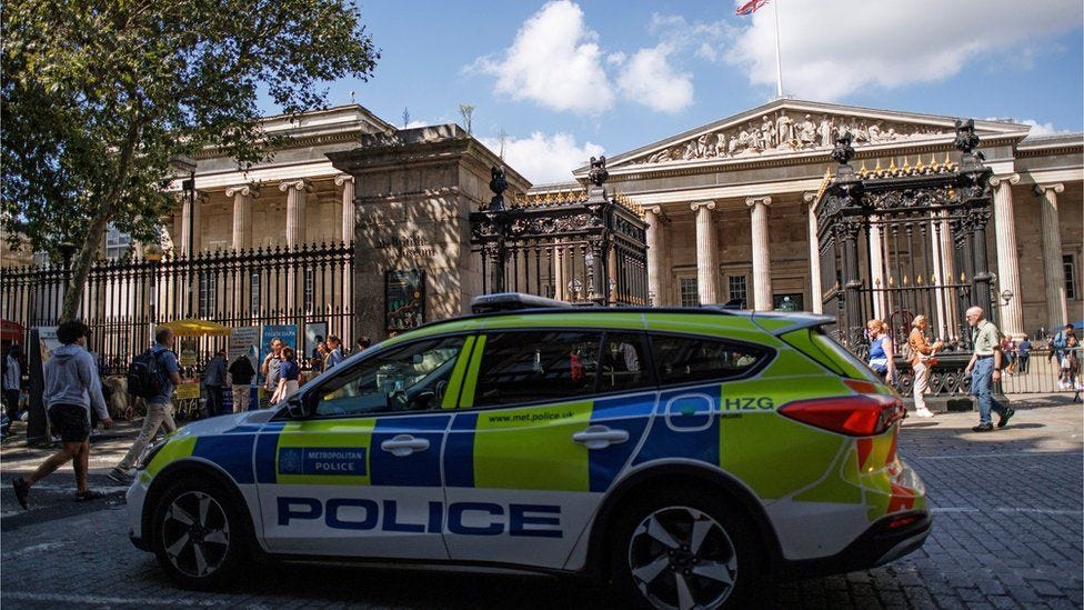 Police outside the British Museum
