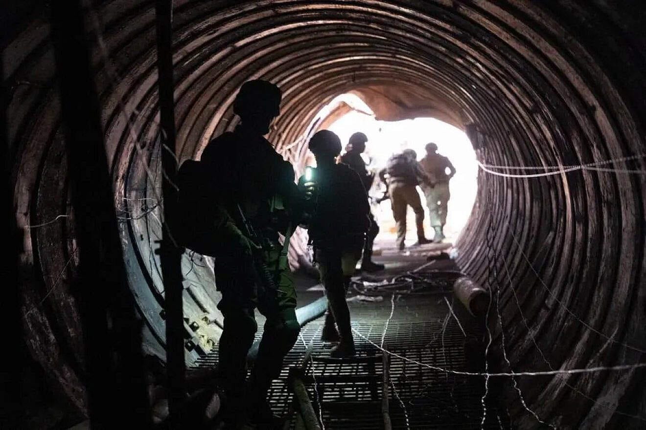 A Hamas tunnel in the Gaza Strip, December 2023. Credit: IDF.