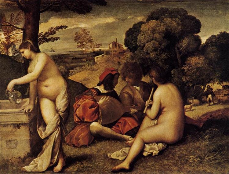 Pastoral Concert (Fête champêtre), 1508 - 1509 - Giorgione