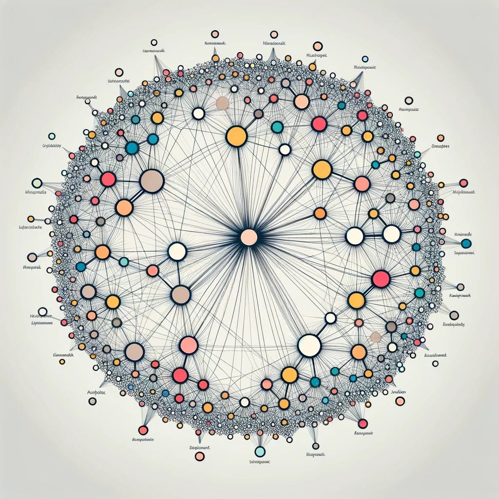 Create a network graph of a small world social network with exactly 10 nodes. Show the nodes as circles, interconnected by lines to illustrate the connections between them. Each node represents an individual, and the lines represent the relationships or connections between these individuals. The graph should display a mix of densely connected clusters and a few long-range connections, characteristic of small world networks. Use different colors for the nodes to highlight distinct groups or connections and ensure the background is neutral to make the graph clear and easy to understand.