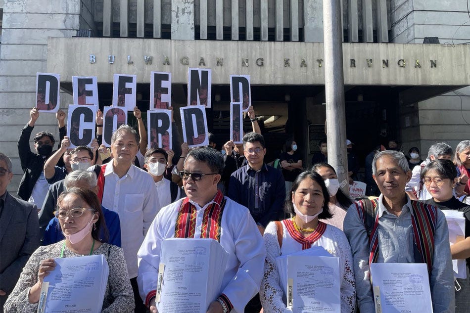 Four Cordillera-based rights defenders file a petition before a Baguio City court questioning their terrorist designation and challenging the constitutionality of the Anti-Terrorism Act. Cordillera Peoples Alliance