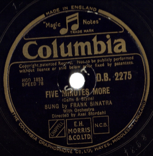 Frank Sinatra – Five Minutes More / Try A Little Tenderness (1947, Shellac)  - Discogs