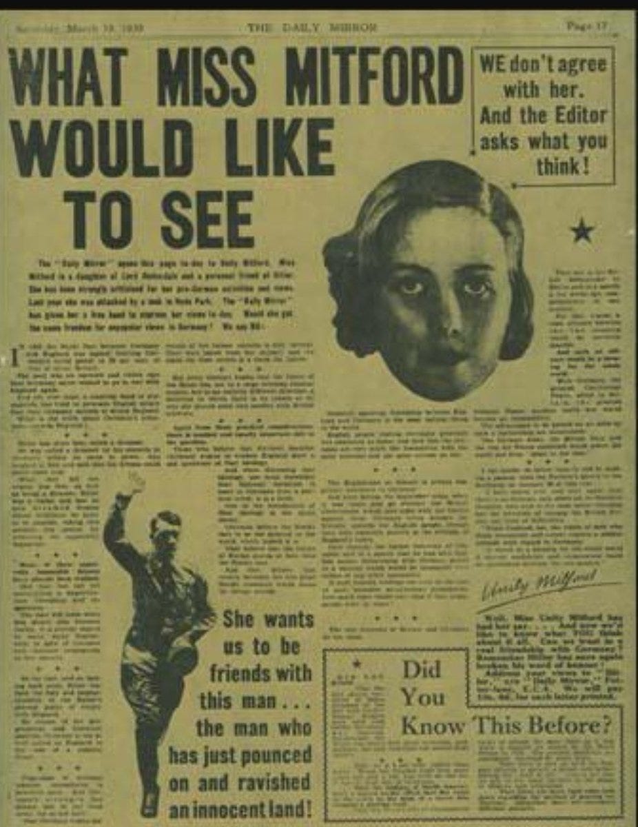 Unity Mitford became obsessed with Hitler. After stalking him and garnering his attention they began a relationship, that at one point was so threatening to Eva Braun that she attempted suicide.  https://www.thehistoryreader.com/military-history/when-hitler-took-cocaine-hitlers-english-girlfriend/