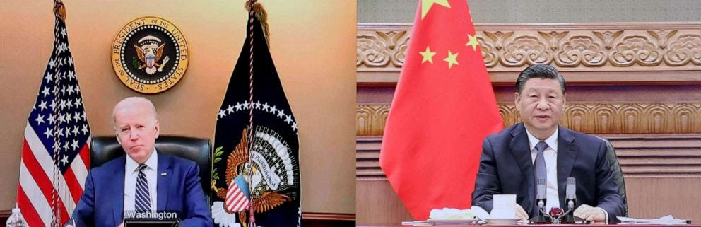 PHOTO: President Joe Biden participated in a video call with Chinese President Xi Jinping, March 18, 2022.