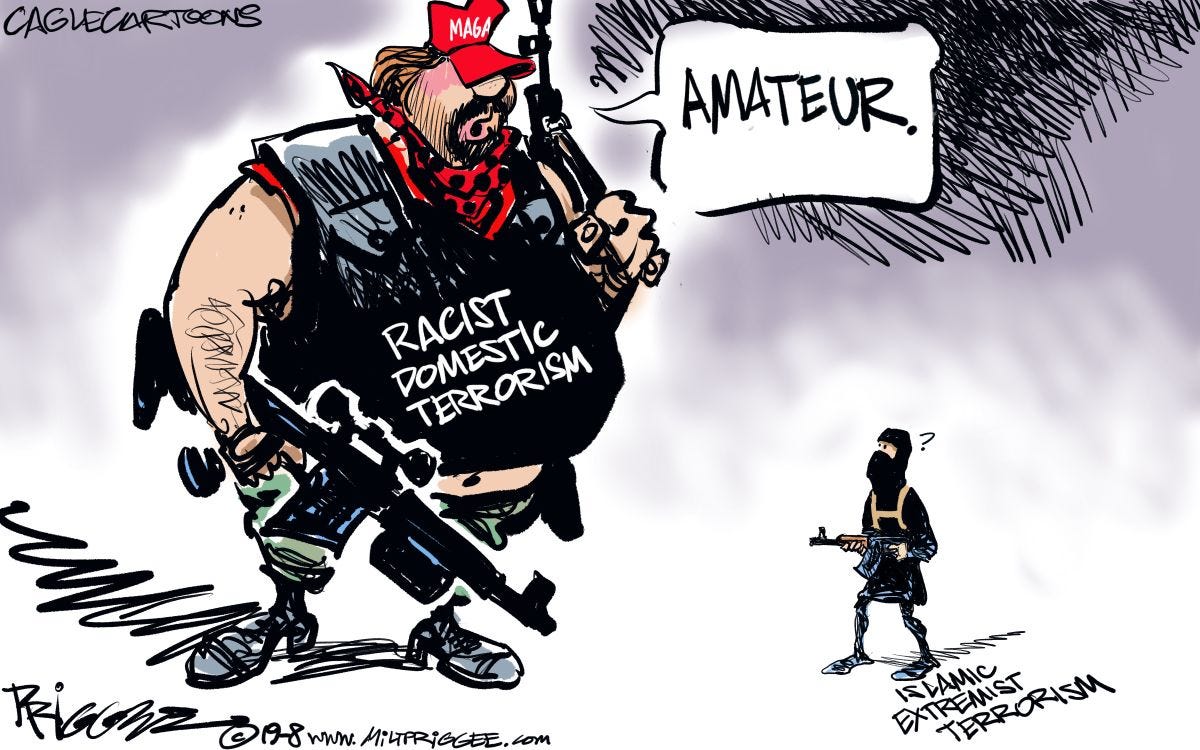 Political Cartoon Racist Domestic Terrorism Amateur Islamic Extremist | The  Week