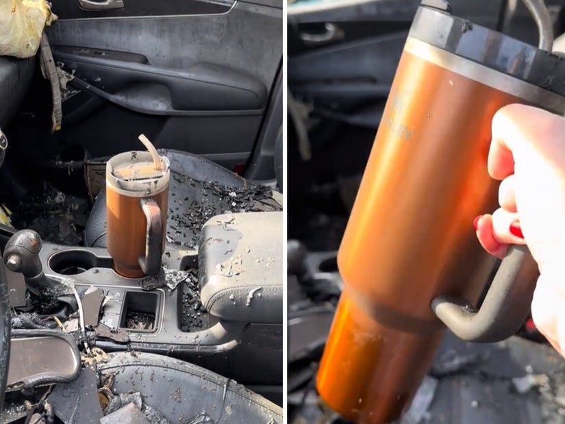 Woman Goes Viral After Stanley Cup Survived Car Fire, Company Offers to  Replace Vehicle