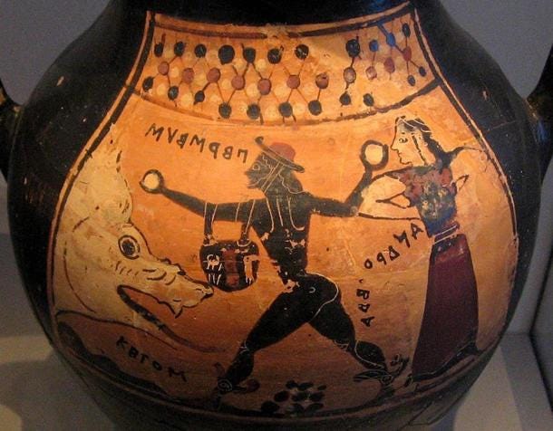 Ánfora que representa a Perseo rescatando a Andrómeda de Sutek. (CC BY 3.0)