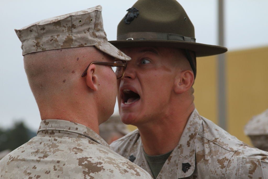 High Quality USMC Drill Sergeant Blank Meme Template