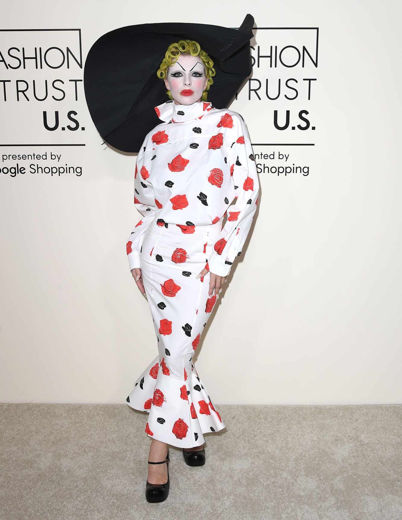 Julia Fox Wears Mime Makeup at Fashion Trust Awards