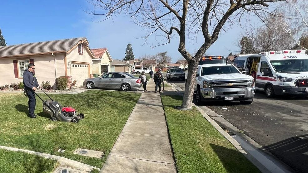 Resident has medical episode during yard work, firefighters finish the job (Photo: Turlock Fire Department)