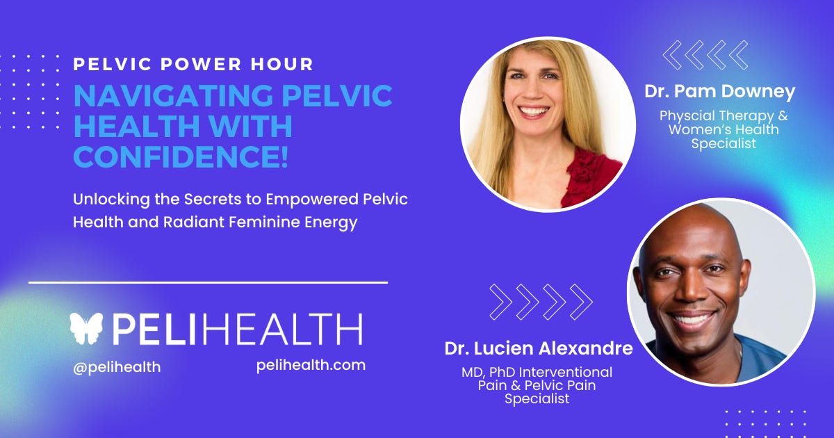 Promotional banner for Pelvic Power Hour by Peli Health