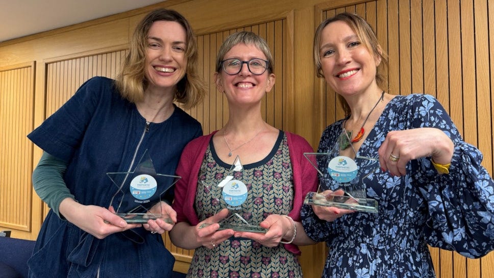 L-R, Hannah Moffatt, Liz Flanagan and Jenny McLachlan.