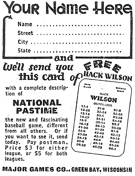 National Pastime Ad