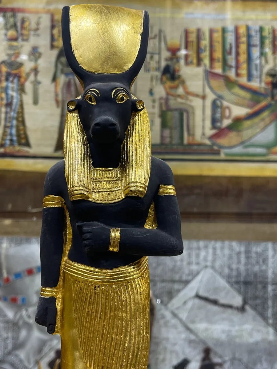 Egyptian Goddess Hathor, Goddess Hathor with cow face form, Goddess of  solar | eBay