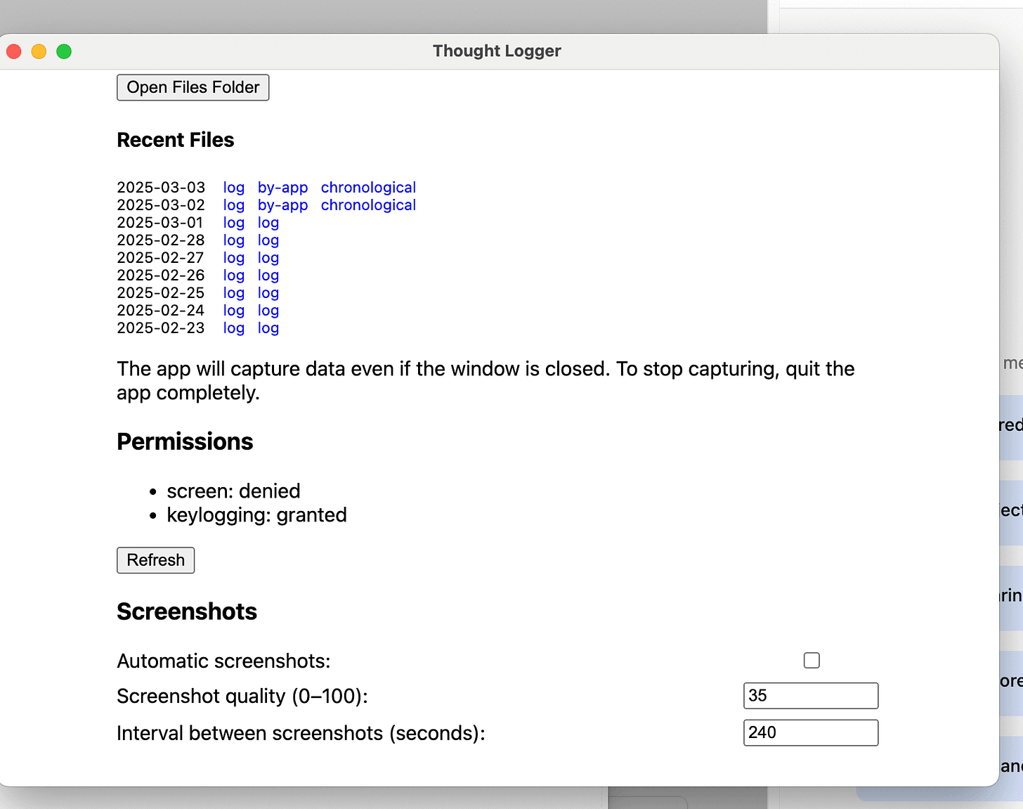 Thought Logger and Cyborg Extension