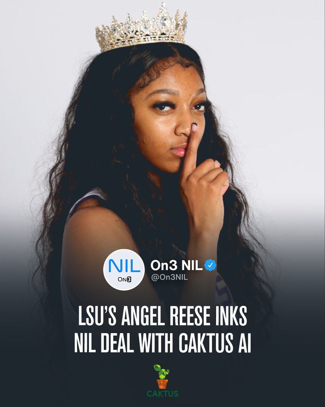 On3 NIL on Twitter: "LSU's Angel Reese has signed an NIL deal with Caktus AI,  promoting the artificial intelligence company across her social media. "The  days of underexposure, underinvestment and underrepresentation are