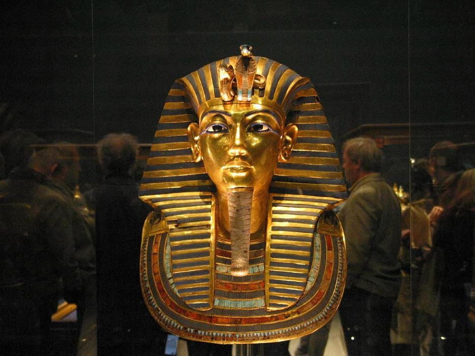 King Tut's headress at the Egyptian Museum