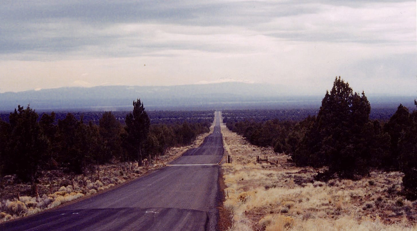 Photo of Central Oregon highway.
