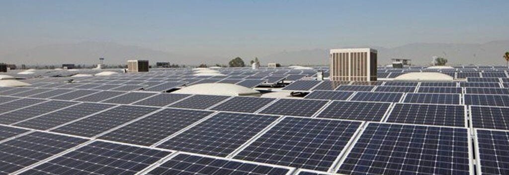Rooftop solar panels in Pakistan.