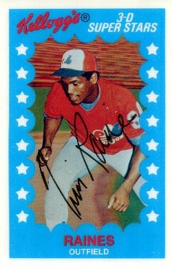 1982 Kellogg's Tim Raines (#53)