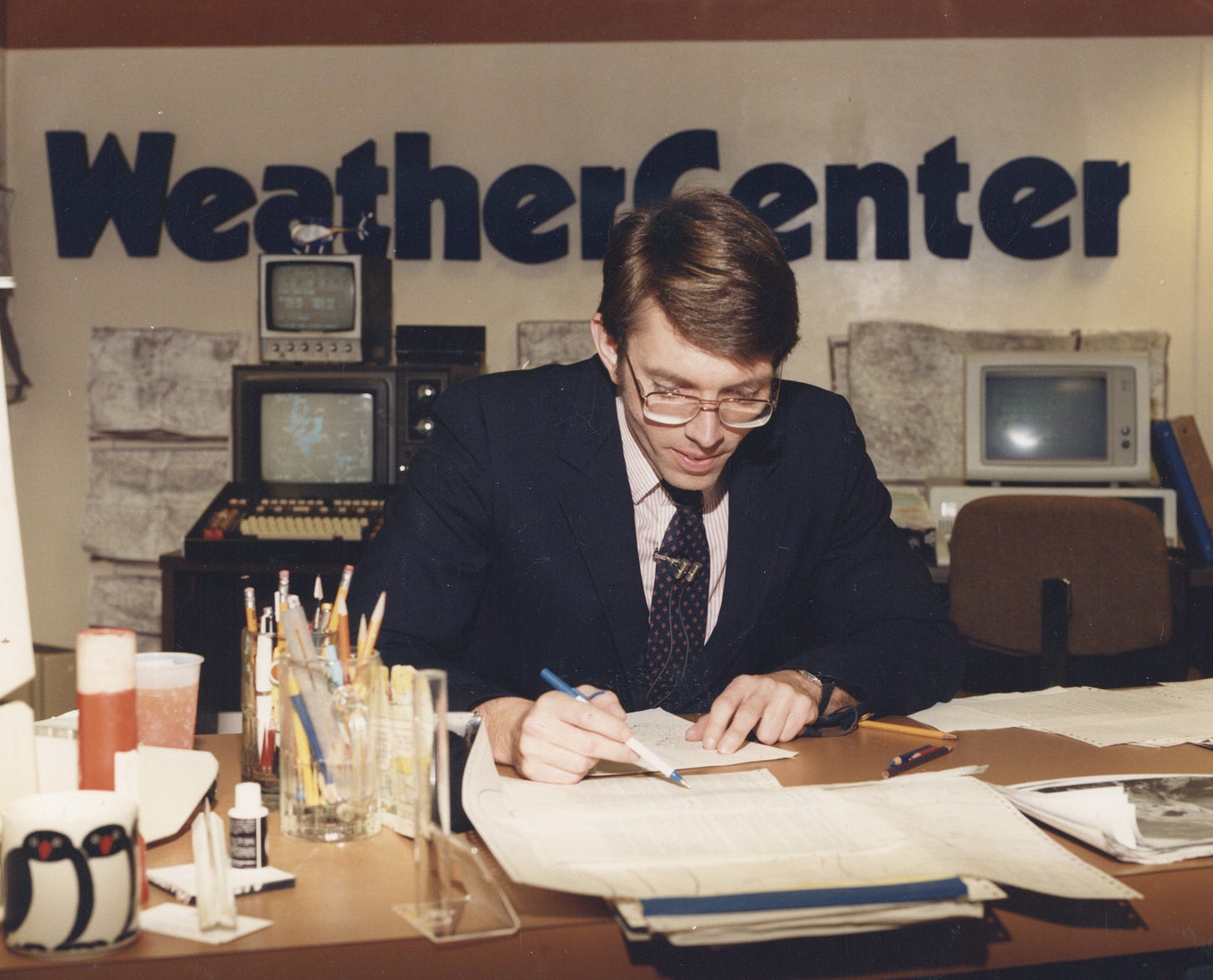 Greg Fishel in the WeatherCenter | CBC History