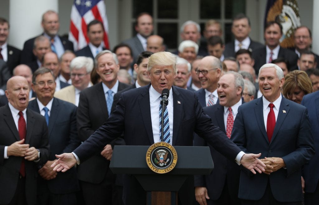 WATCH: President Trump celebrates after GOP health care vote win | PBS News
