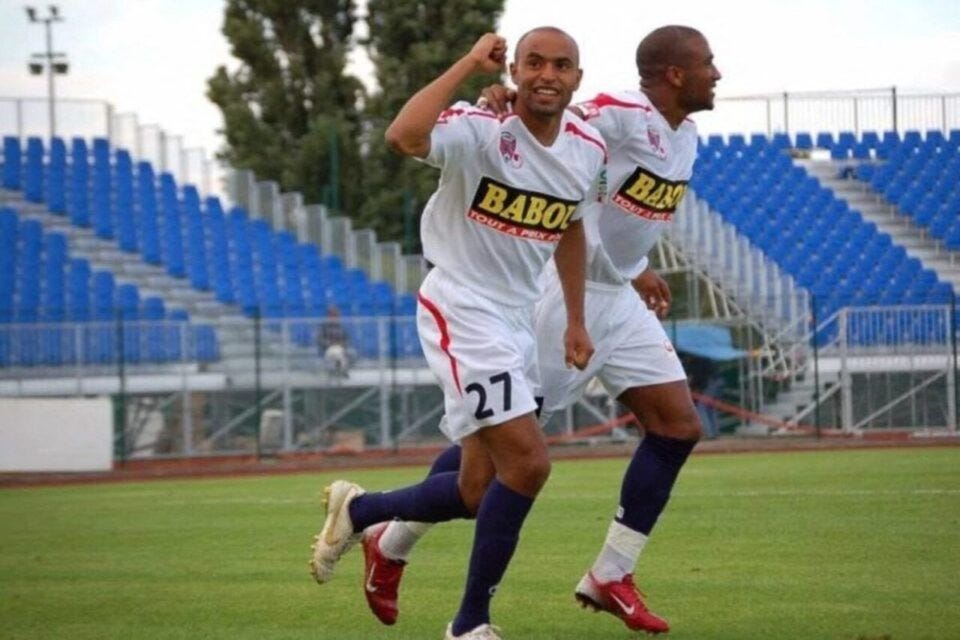 Kamel Ouejdide (à gauche) lors de son passage au Clermont Foot