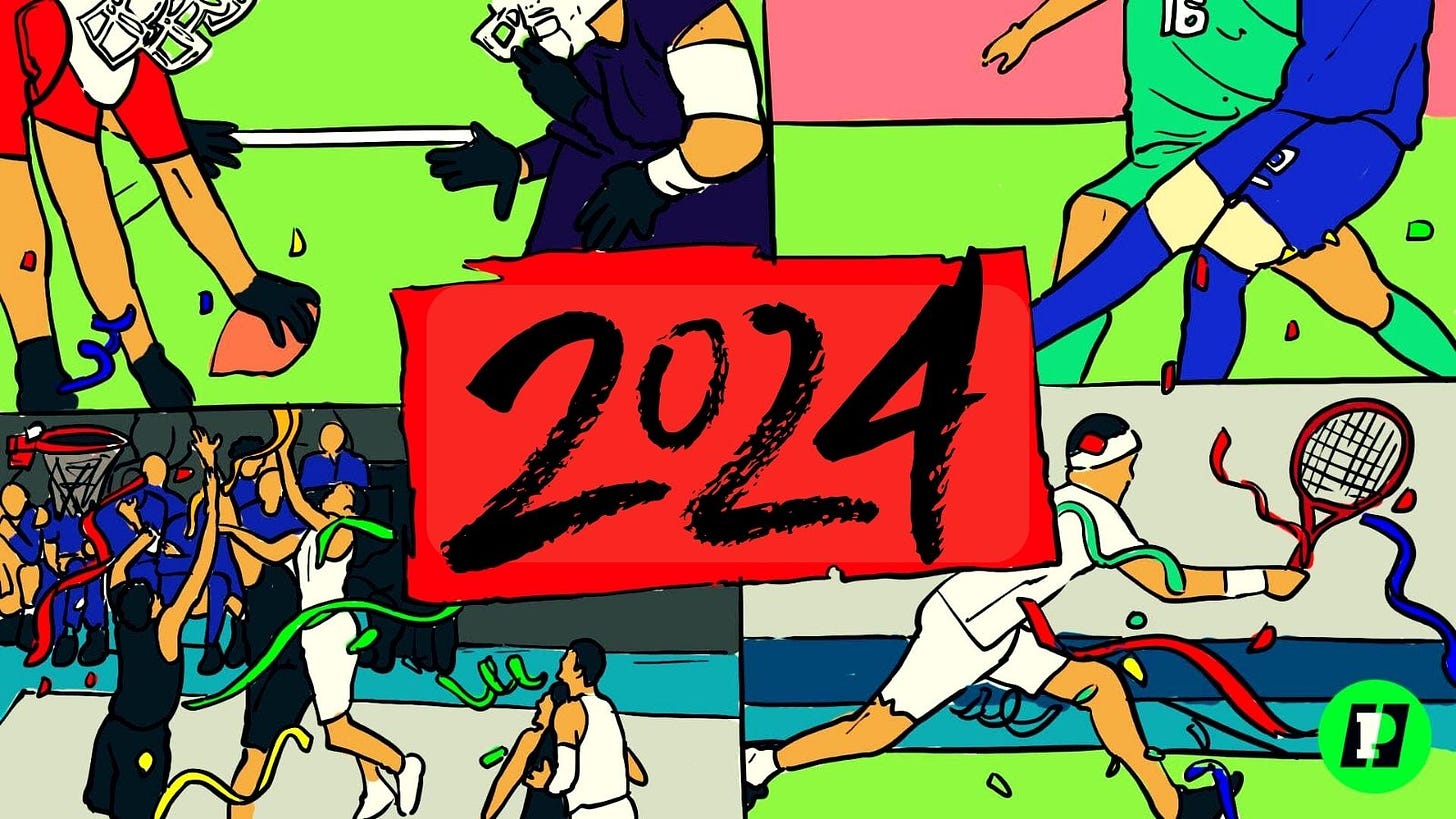 cartoon image of 2024 in athletics