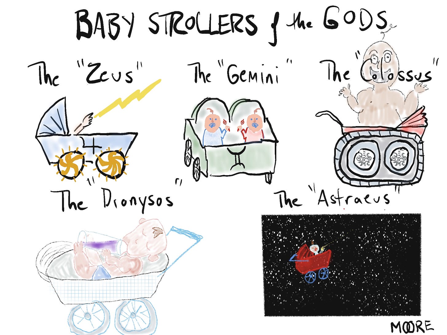 Baby strollers of the gods