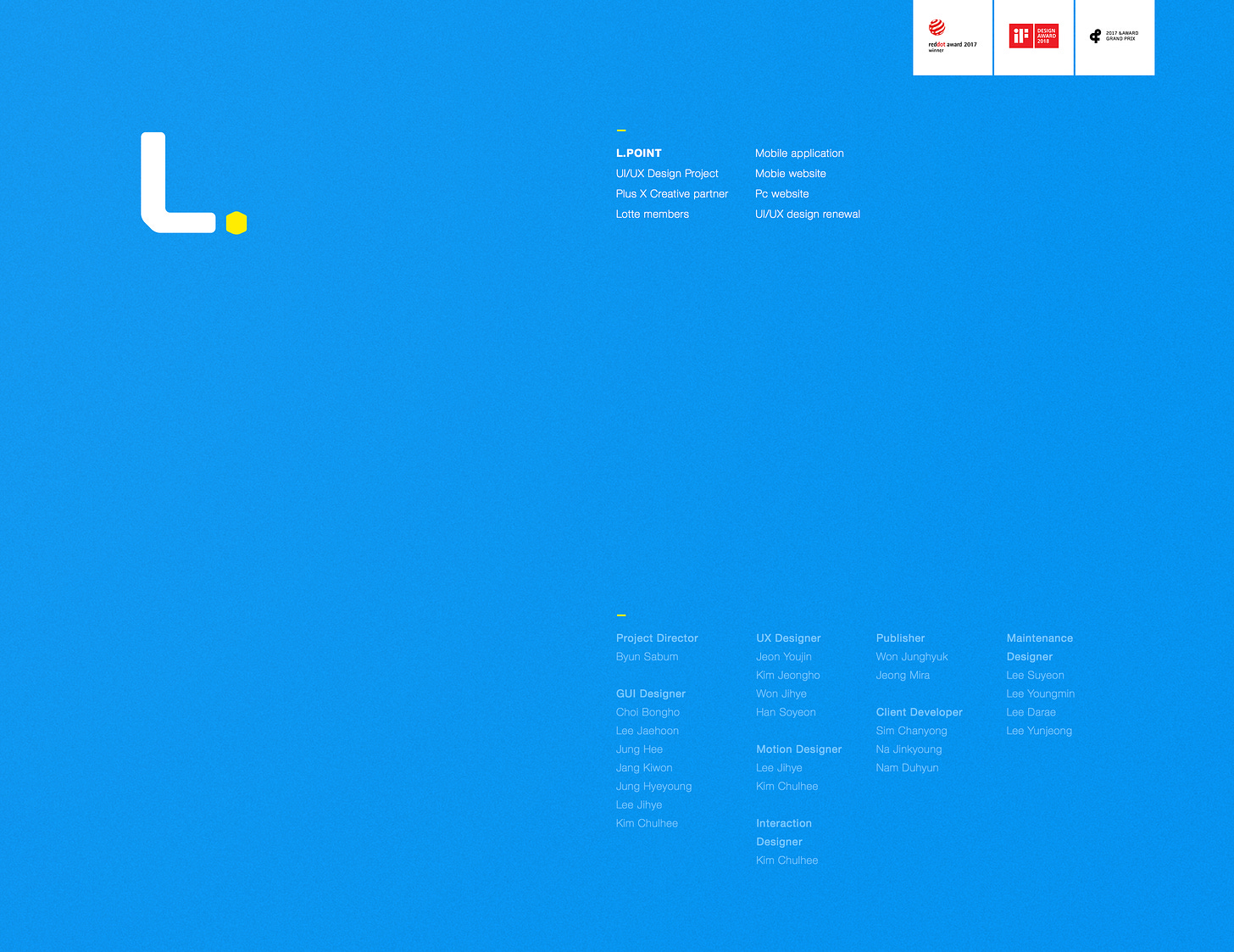 L.POINT UX/UI eXperience Design Renewal