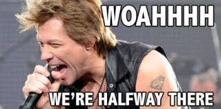 Book'em - We went to post a funny Bon Jovi Meme about being halfway there,  but by the time we went to post it, you all had blown past our halfway  mark! "