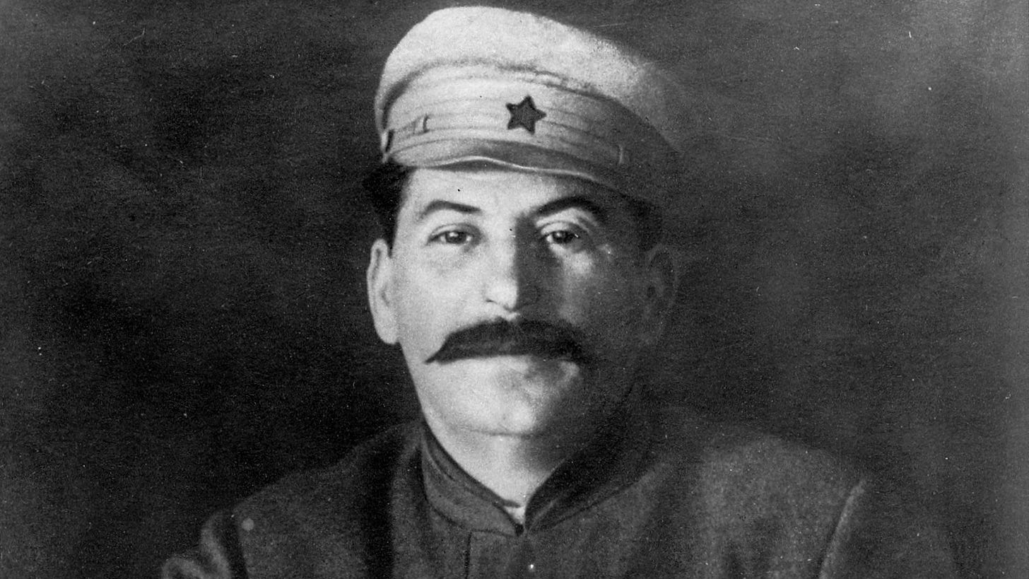 Black and white photograph of Stalin