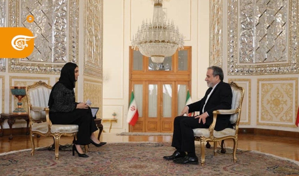 Iranian Foreign Minister Abbas Araghchi speaks to Al Mayadeen in Tehran, Iran. (Al Mayadeen)