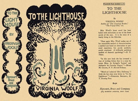 capa de "To the Lighthouse" desenhada por Vanessa Bell, irma de Virginia Woolf.