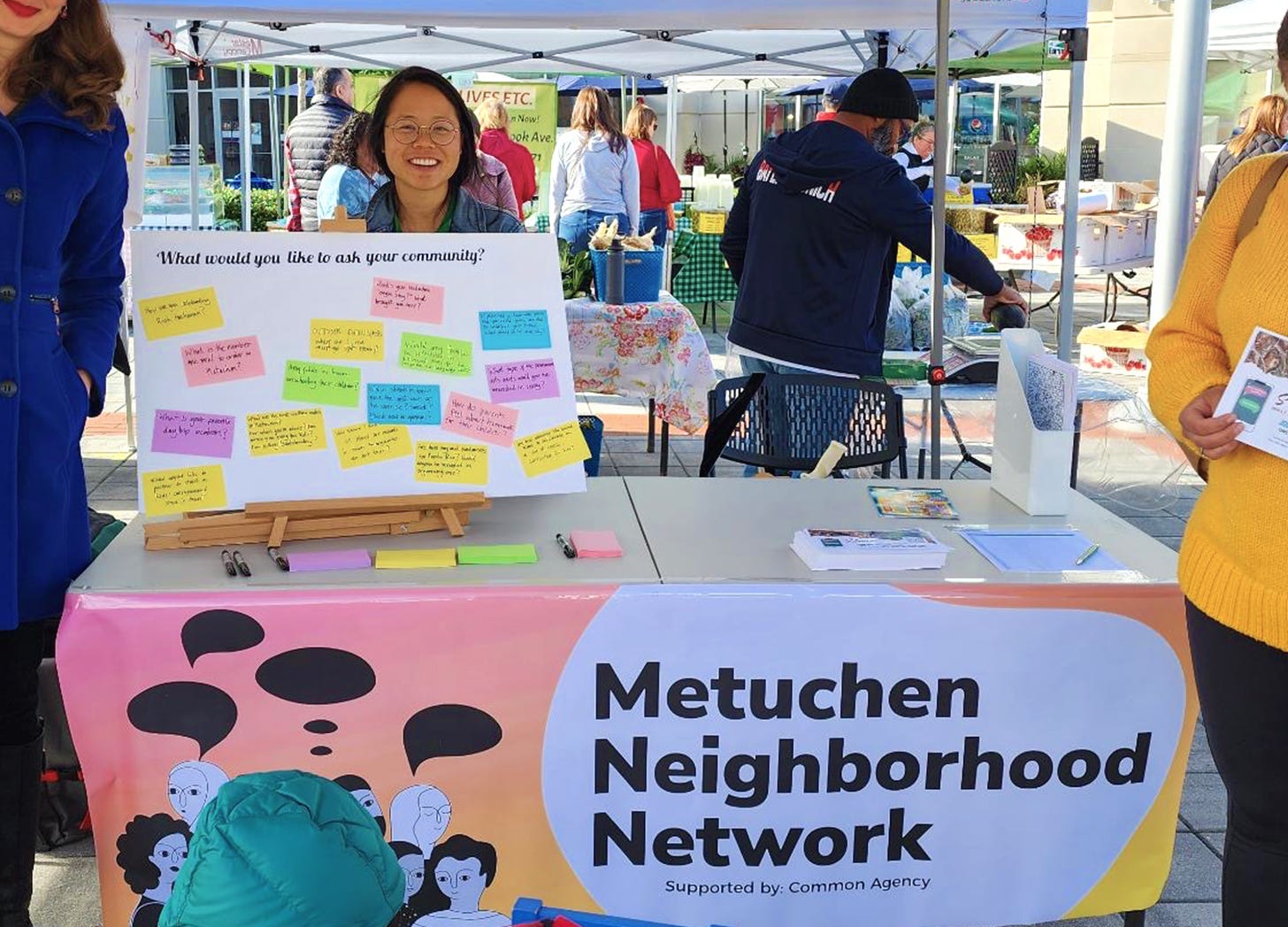 Deborah Tien tabling at a neighborhood event 