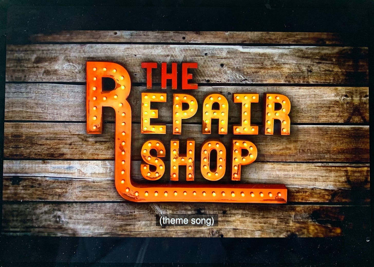 Screenshot of with the words The Repair Shop