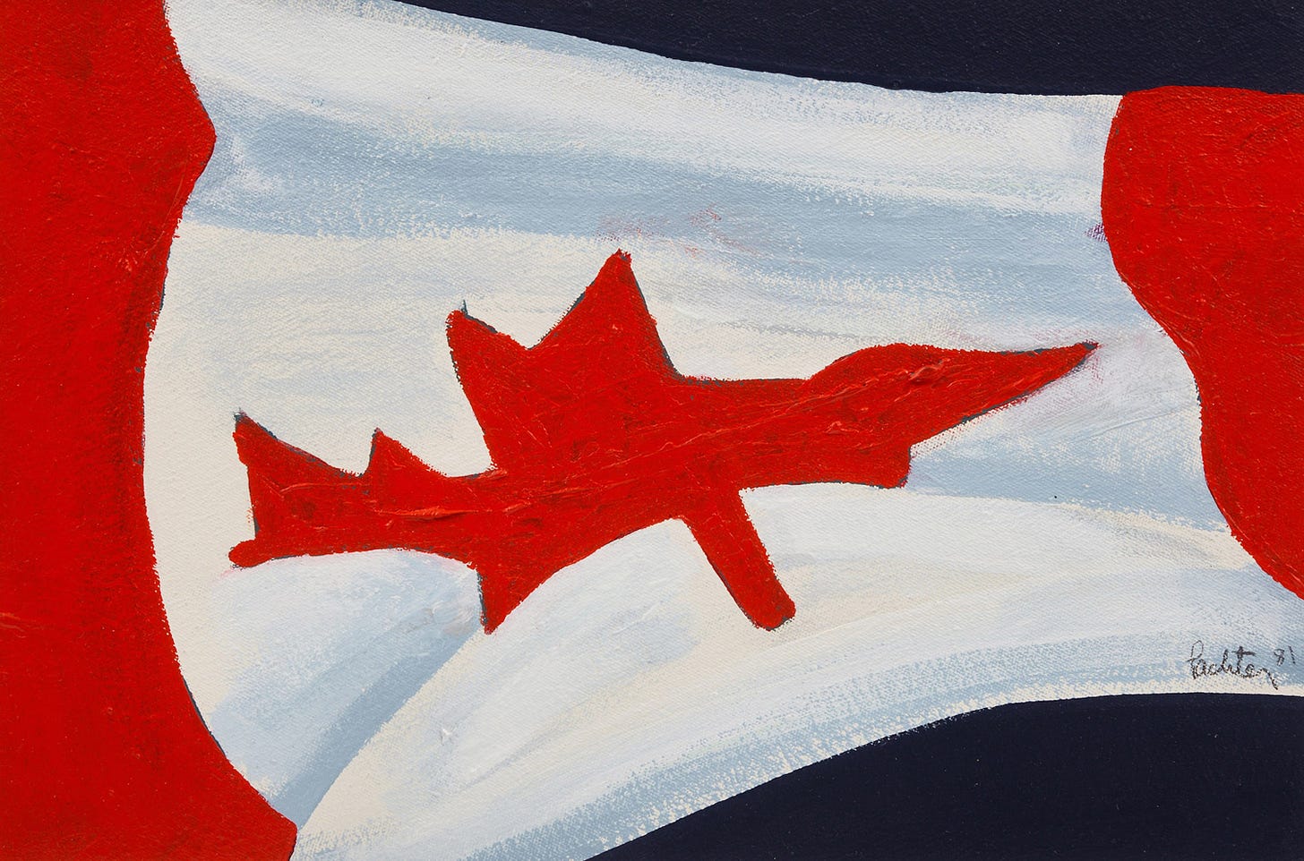 Charles Pachter | Canada Flag (1981) | MutualArt