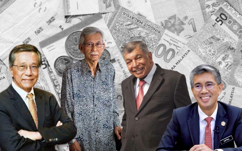 From left: Lim Kok Thay, Daim Zainuddin, G Gnanalingam, Zafrul Aziz are among the Malaysians named in the Pandora Papers report.
