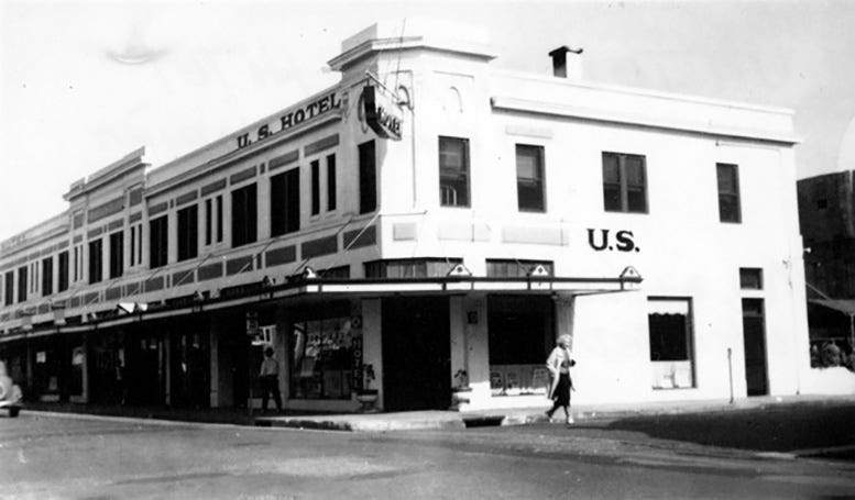 Figure 2: Exterior of U.S. Hotel in 1935