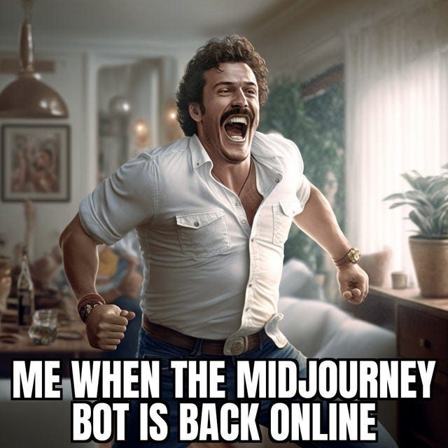 Time for a Midjourney bot meme : r/midjourney