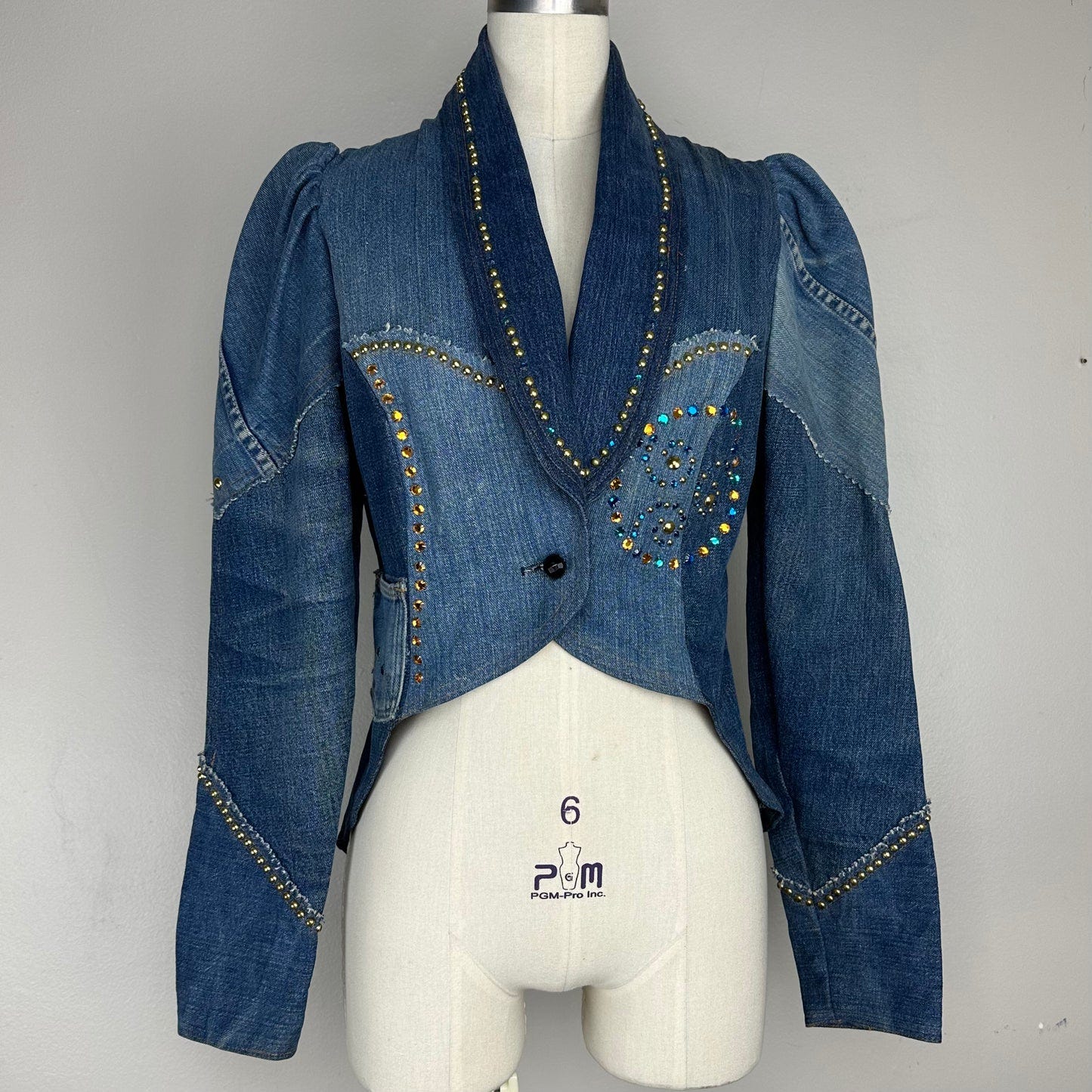 1970s Love Melody Denim Patchwork Jacket, Size Small