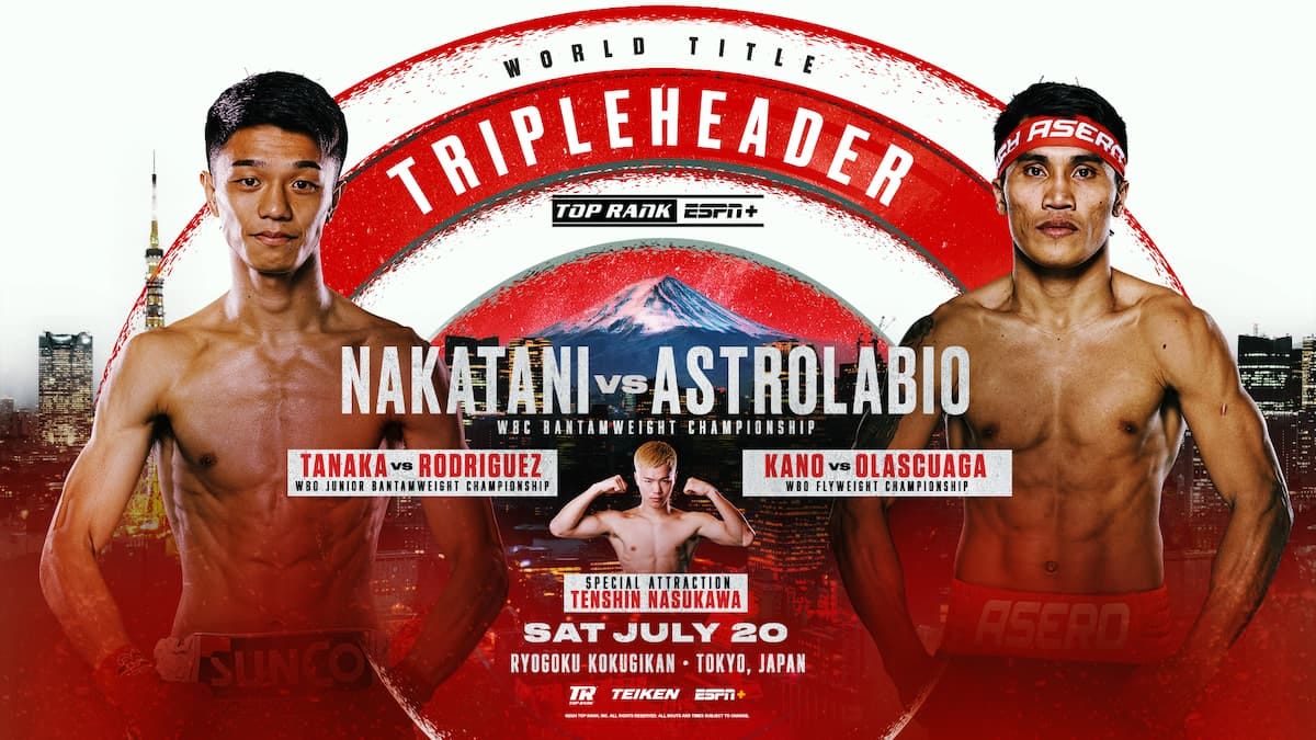 Junto Nakatani vs Vincent Astrolabio date, time, tickets, stream