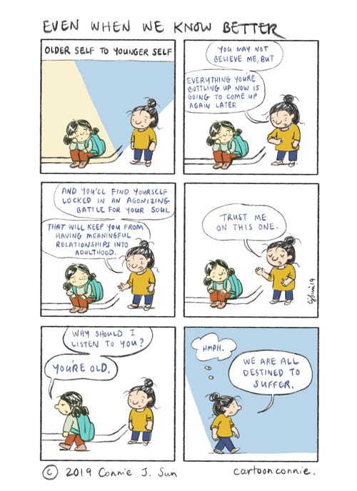 comics, comic strip, comic art, humor, life lessons, sketchbook, illustration, creativity, connie sun, cartoonconnie