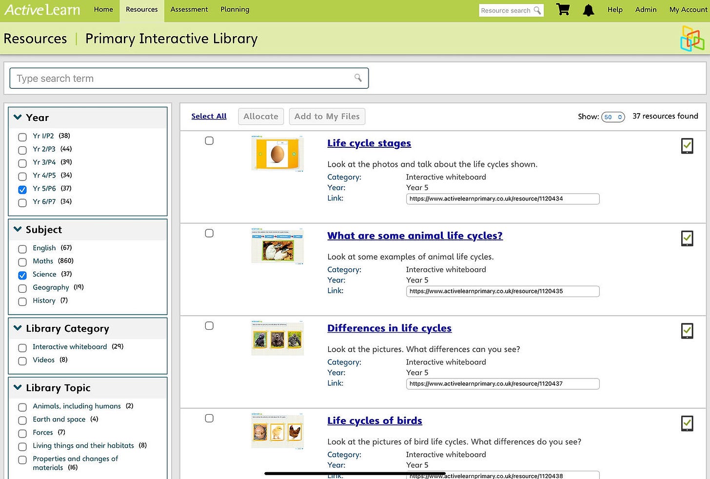 An image of the Pearson Interactive Library