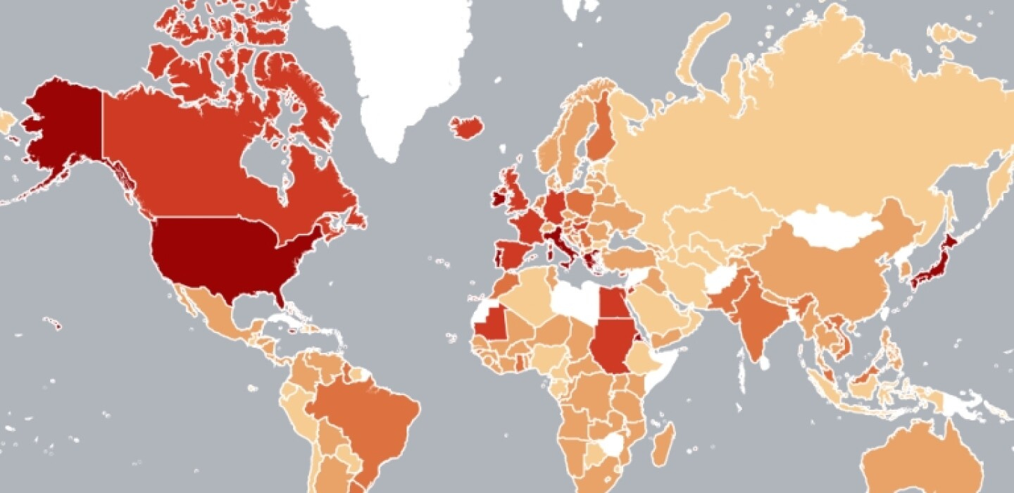 Government Debt by Country Map