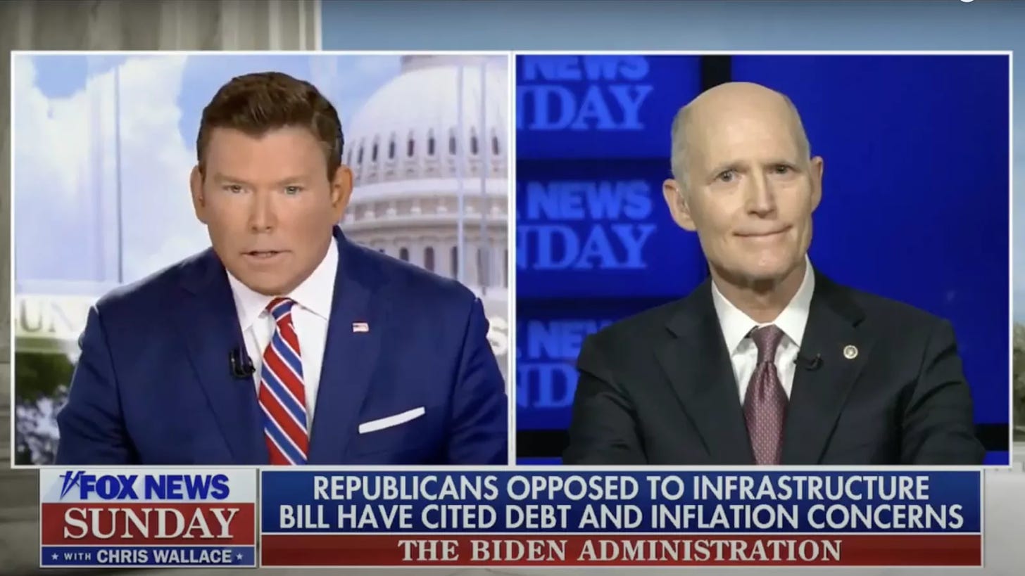 Fox News Host Confronts GOP Sen. Rick Scott on Trump Admin Adding $6.7T to U.S.  Debt